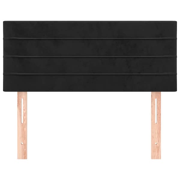 Sänggavel svart 90x5x78/88 cm sammet