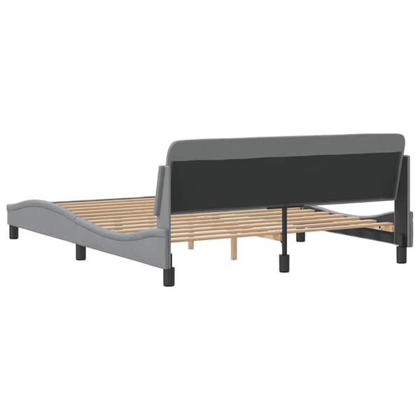 Bed Frame "Dover" Light Grey 160x200 cm Fabric
