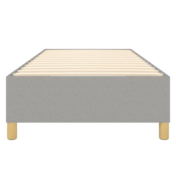 Boxspring-sängram ljusgrå 100x200 cm tyg