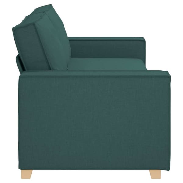 3-Sits soffa Mörkgrön 220 cm tyg
