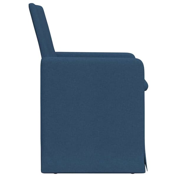 Matstolar 2 pcs Blå 57 x 67 x 95 cm tyg