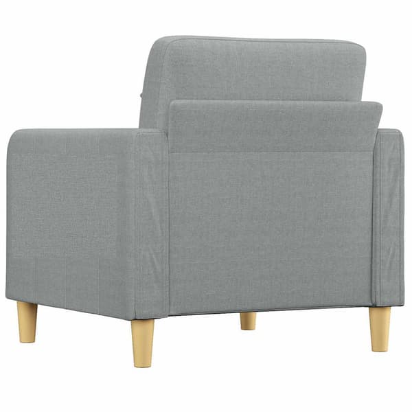 Fåtölj ljusgrå 60 cm tyg
