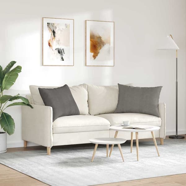 Sofakuddar 2 pcs Ljusgrå 70 x 50 cm Kordread tyg