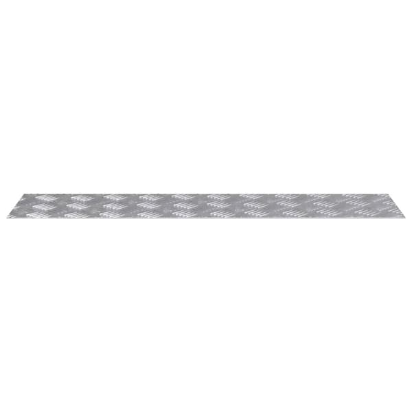 Trappsteg Rektangulär 4 pcs Silver 100 x 25 cm Aluminium