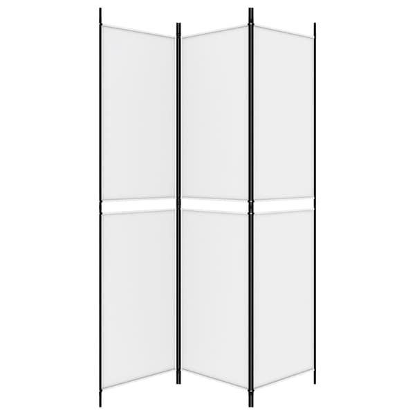 Rumsavdelare 3 paneler vit 150x200 cm tyg