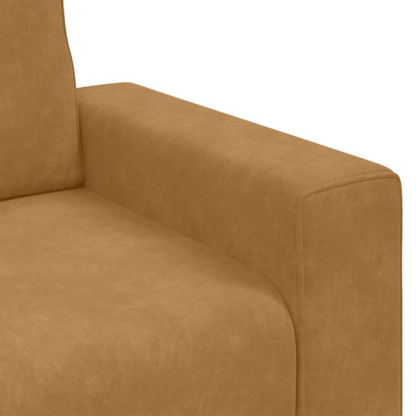 Soffstol brun 100x77x82 cm sammet