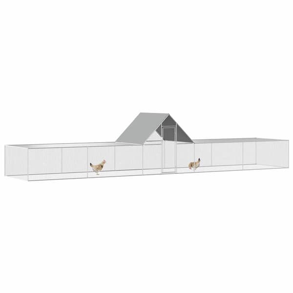 Hönsbur 10x2x2 m galvaniserat stål