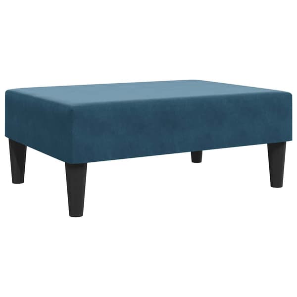 Fotpall Blå 77x55x31 cm sammet
