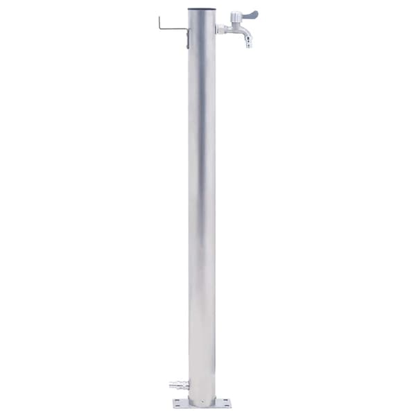 Vattenpost 60 cm rostfritt stål rund