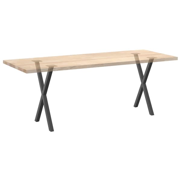 Matbordsben X-formade 2 st antracit 57x(72-73) cm stål