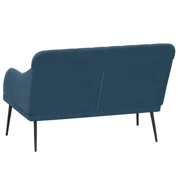 VidaXL Bänk blå 110x76x80 cm sammet