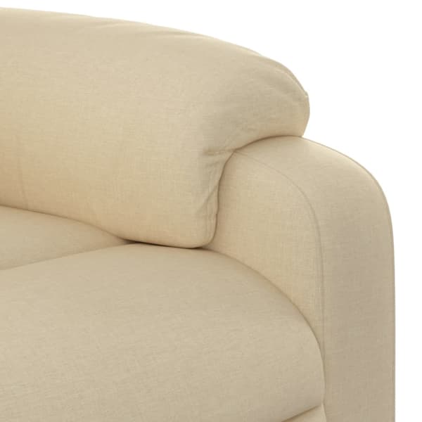 Reclinerfåtölj gräddvit tyg