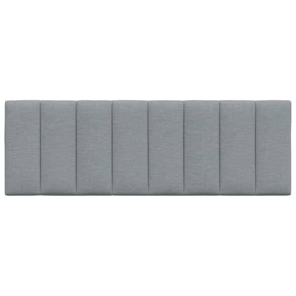 Headboard Cushion "Hanko" Light Grey 140 cm Fabric