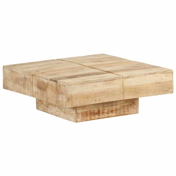 Soffbord 80x80x28 cm massivt mangoträ