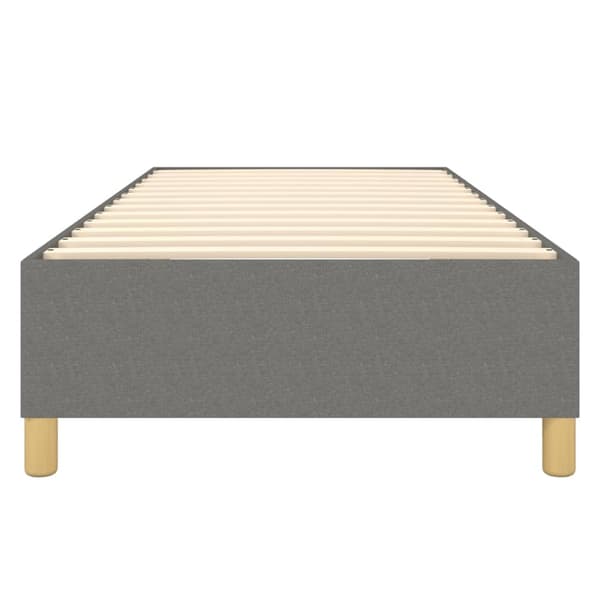 Boxspring-sängram mörkgrå 90x200 cm tyg