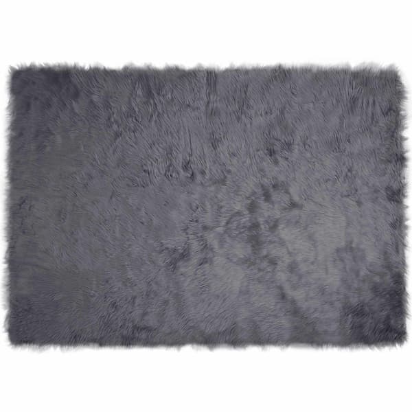 Fuskfäll matta TAFALLA Antracit 120 x 170 cm Polyester