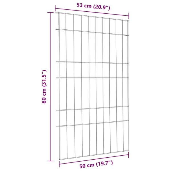 Dammskydd Set 8 pcs Grön 50 x 80 cm Stål