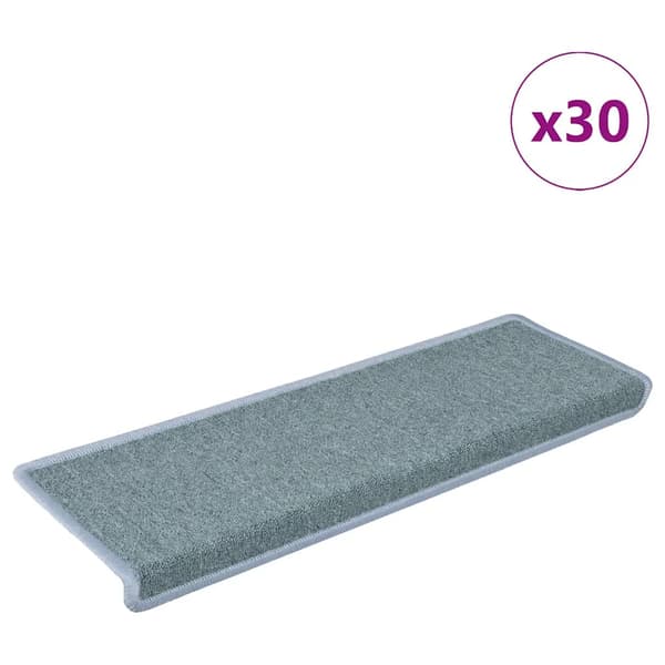 Trappmattor 30 st 65x21x4 cm havsblå rektangulär kant