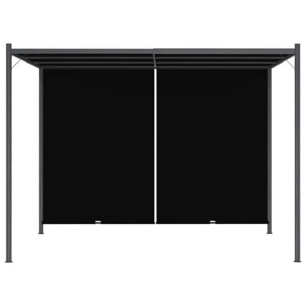Pergola med infällbart tak 3x3 m antracit