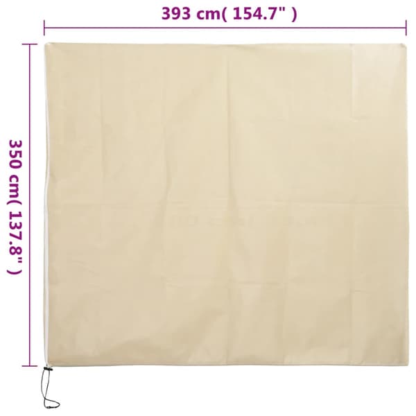Fiberdukar med blixtlås 2 st 70 g/m² 3,93x3,5 m