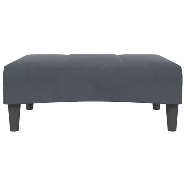 Fotpall mörkgrå 77x55x31 cm sammet