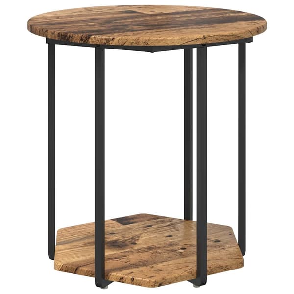 Sidobordsset med hylla 2 pcs Brun