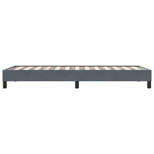Sängram utan madrass mörkgrå 90x220 cm sammet