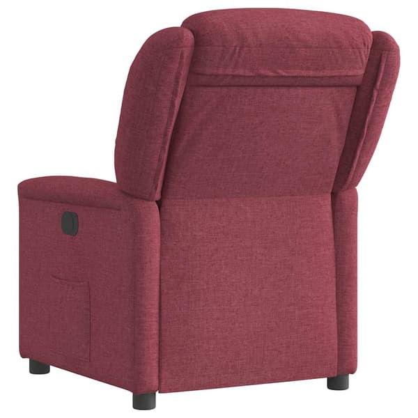 Reclinerfåtölj vinröd tyg
