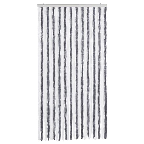 Insektsdraperi grå och vit 100x220 cm chenille
