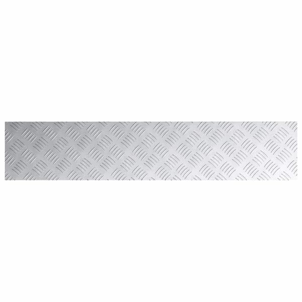 Trappsteg Rektangulär 4 pcs Silver 100 x 20 cm Aluminium