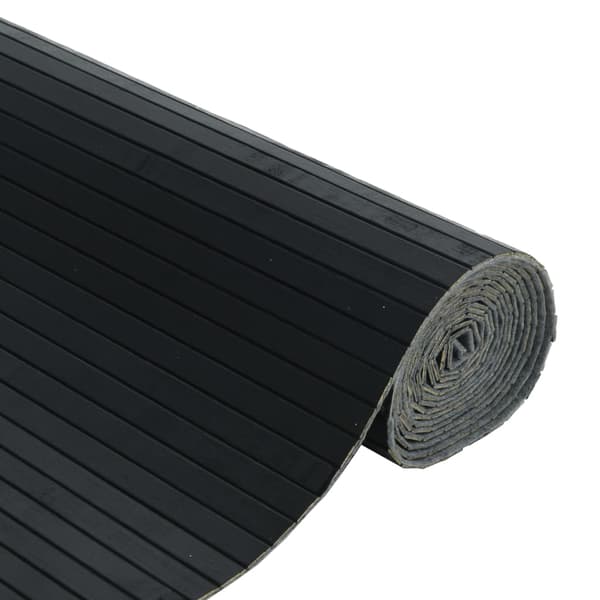 Rumsavdelare svart bredd 400 cm höjd 165 cm bambu