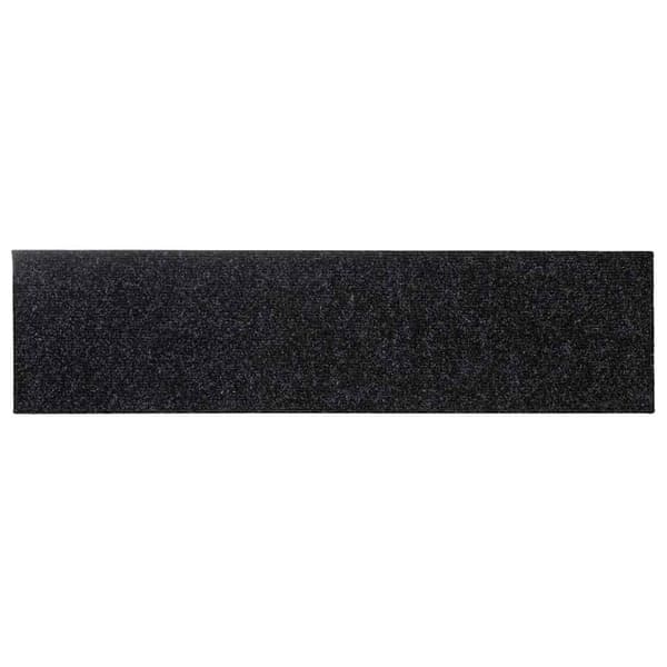 Trappmattor självhäftande 30 st 76x20 cm svarta rektangulära