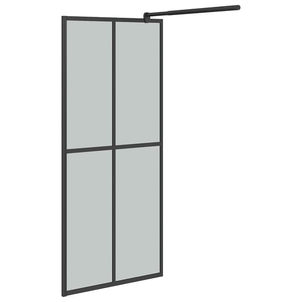 Duschvägg 90x195cm mörkt härdat glas