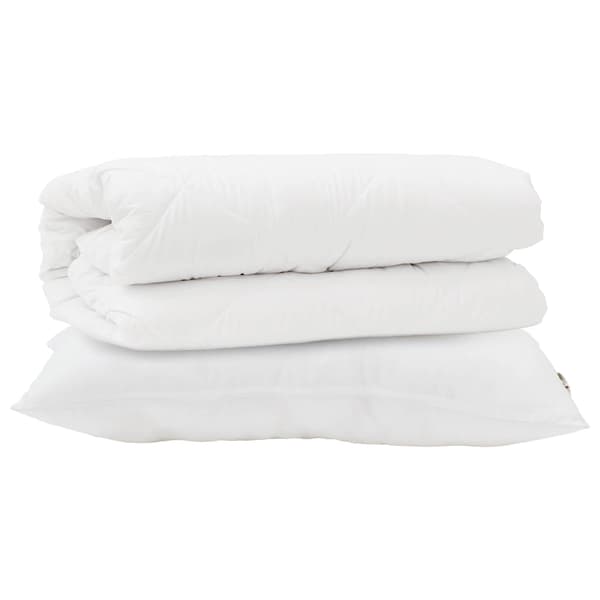 Täckeset med kudde 2 pcs Vit Mikrofiber