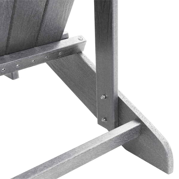 Trädgård Stol 2 pcs Ljusgrå 82 x 74 x 92 cm polyeten