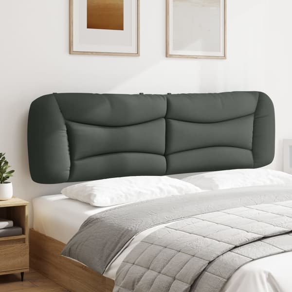 Headboard Cushion "Hvar" Dark Grey 180 cm Fabric