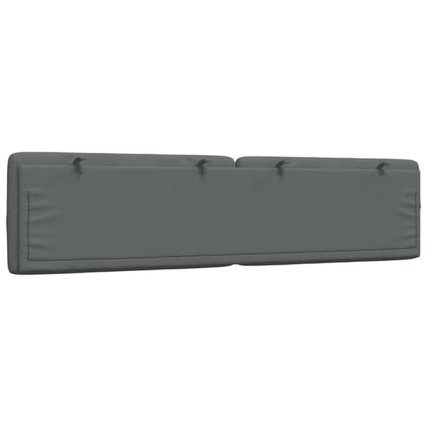 Headboard Cushion Dark Grey 200 cm Fabric