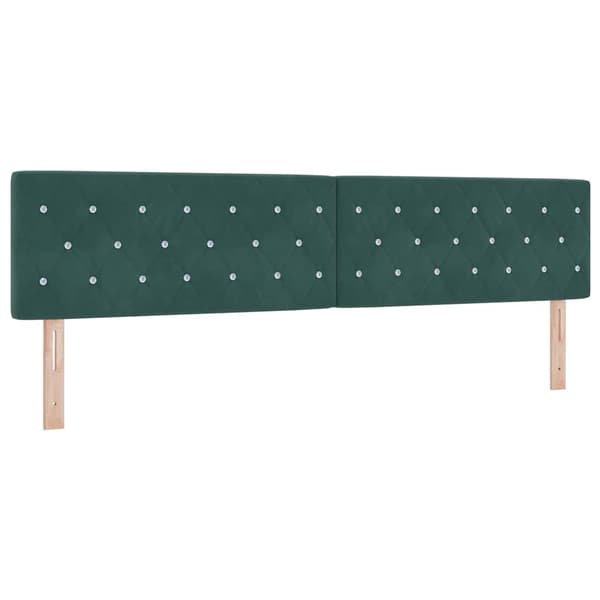 Huvudgavel Mörkgrön 200 cm Sammet