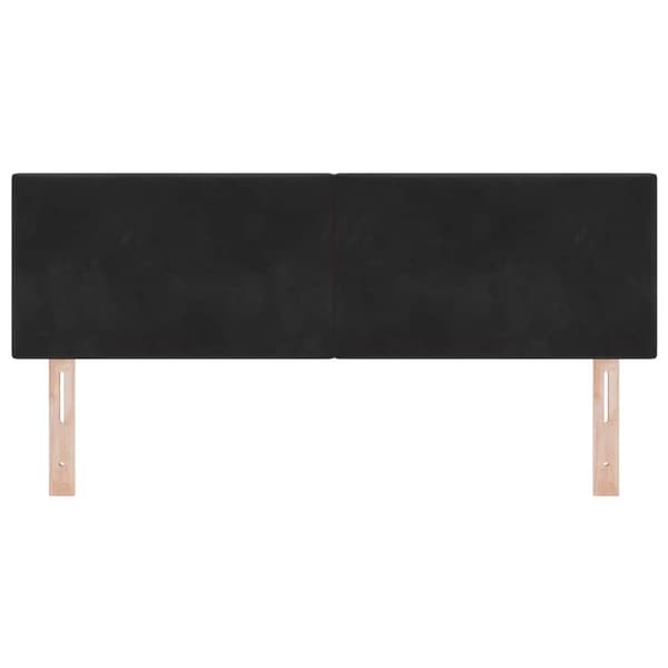 Huvudgavel Svart 160 cm Sammet