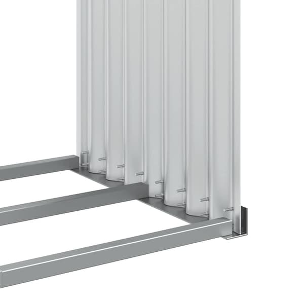 Vedställ silver 120x45x210 cm galvaniserat stål