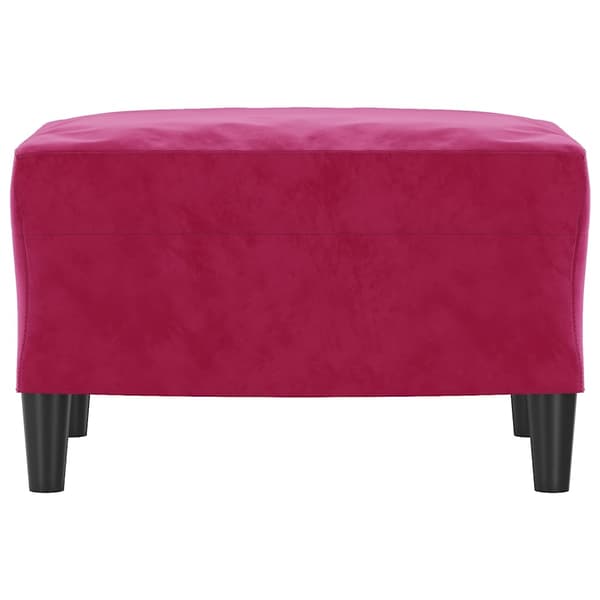 Fotpall vinröd 60x50x41 cm sammet