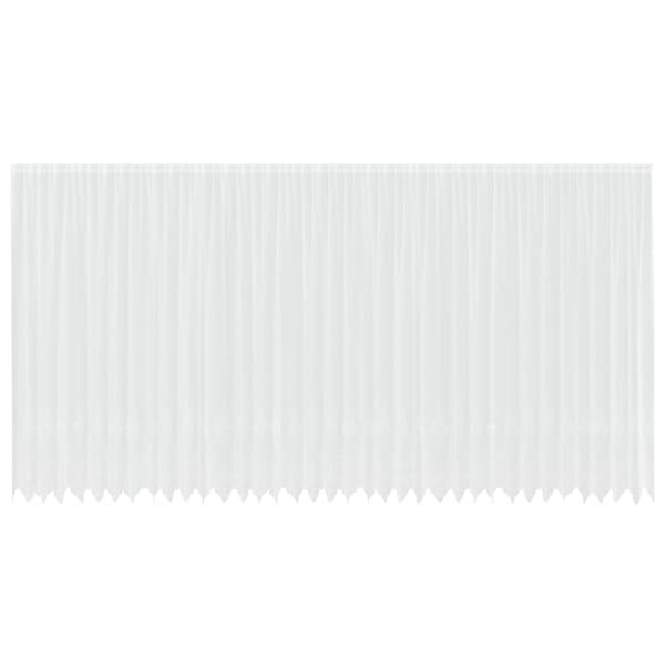 Spetsgardin med gardiner Blommor Vit 280 x 900 cm Polyester