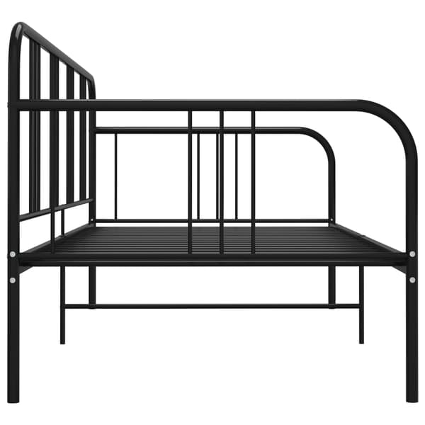 Sängram bäddsoffa svart metall 90x200 cm