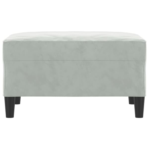 Fotpall Ljusgrå 70x55x41 cm sammet