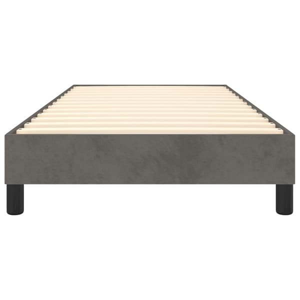 Boxspring-sängram mörkgrå 90x190 cm sammet