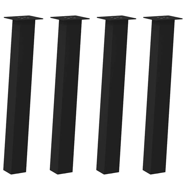 Konsolbordsben 4 st svarta 72 cm stål