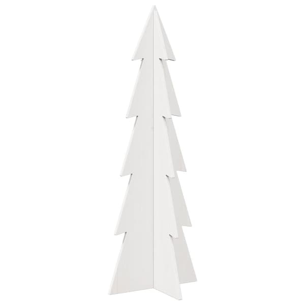 Julgran trä vit 112 cm massiv furu