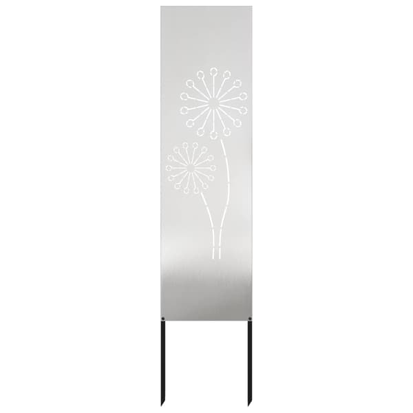 Trädgårds integritetsskärm Silver 32 x 140 cm Rostfritt stål