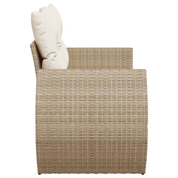 Trädgårdssoffa 2-sits med dynor konstrotting beige