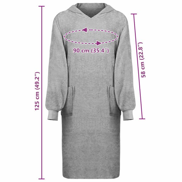 Filt-hoodie KINN Grå XL Bomull